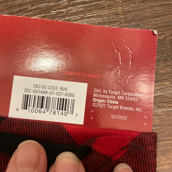 NEW BUFFALO CHECK PET DOG RED PLAID BANDANA HOLIDAY TARTAN DRESS SHIRT CLOTHES - Picture 6 of 9
